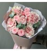 Французские розы и кустовые розы с эвкалиптом 1
