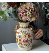 Керамическая винтажная ваза с росписью 1