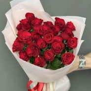 Монобукет красная роза кения 25шт 3