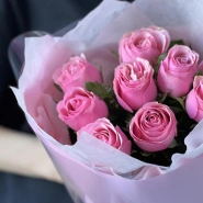 Розовая Роза Кения 9шт 3