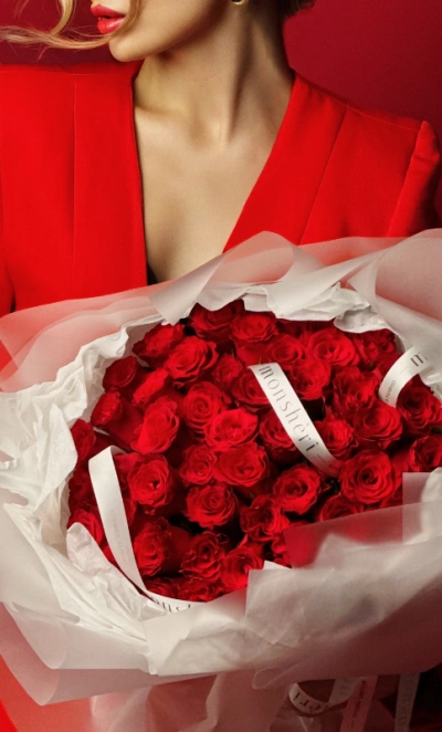 Букет роз 51 шт Кения 40 см