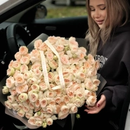 Моно гигант из кустовых роз «Pavlova» 0