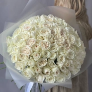 75 белых роз «Плая Бланка» 0
