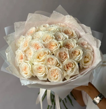 25 парфюмированных роз «Вайт О’хара»