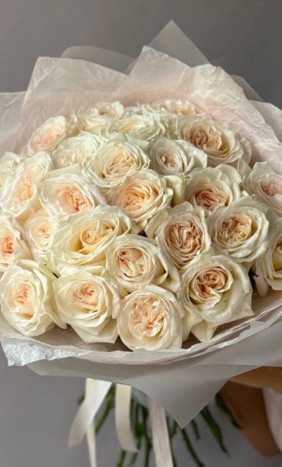 25 парфюмированных роз «Вайт О’хара»