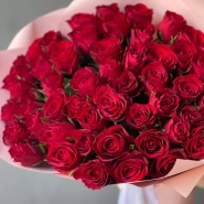 51 красная Роза Кения «Love» 2