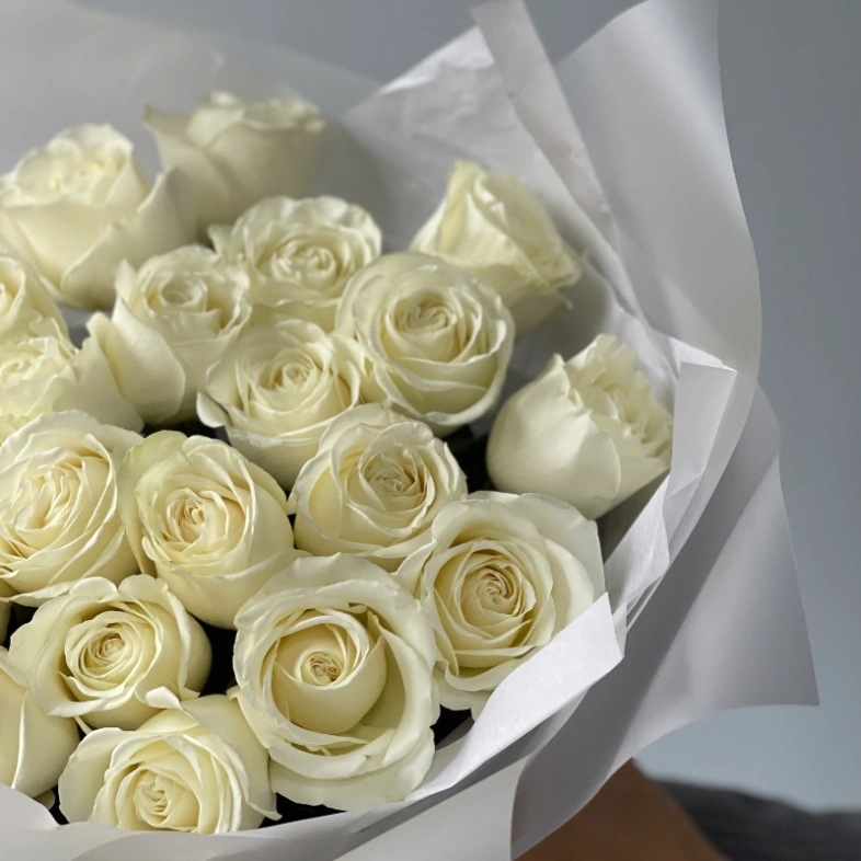 Моно из белых роз Плая 25 