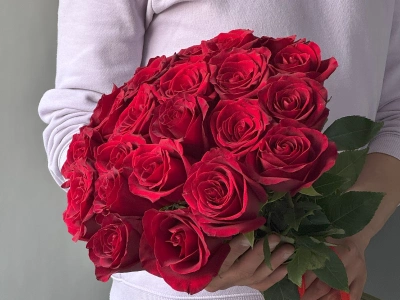 Роза красная классика 25