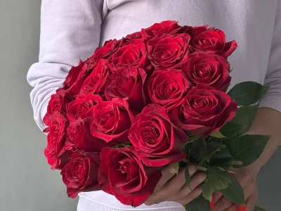 Роза красная классика 25