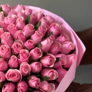 Букет из розовой кенийской розы 101 4