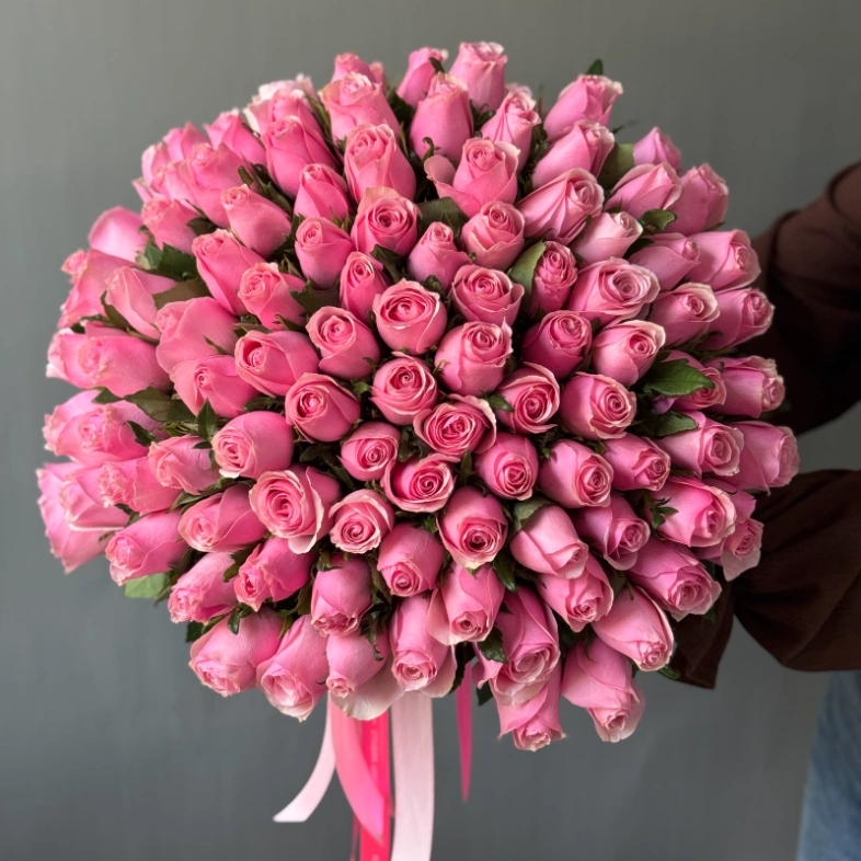 101 роза кения розовая