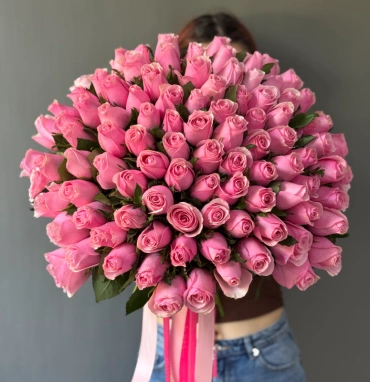 101 роза кения розовая