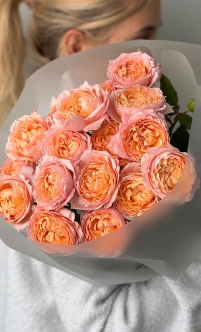 Шикарная Джульетта пионовидные кустовые розы