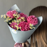 Дуо-букет из роз и ромашки 1