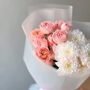 Нежный букет с пионовидными розами Джульетта 4