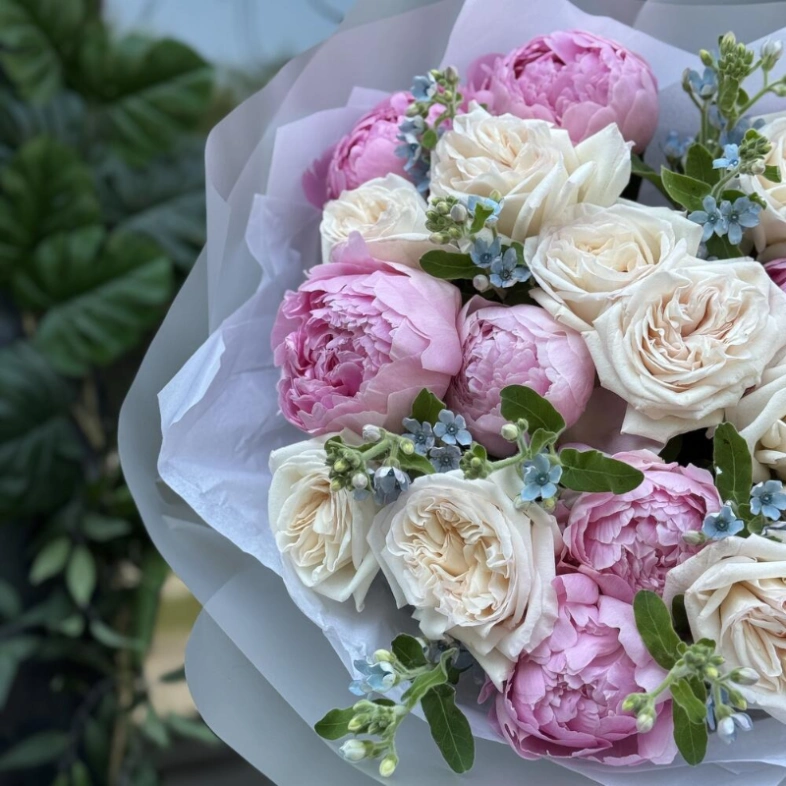 DEUX ANGES | ПИОНЫ - НЕЗАБУДКА - РОЗЫ