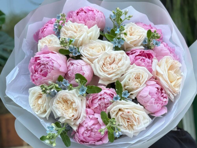 DEUX ANGES | ПИОНЫ - НЕЗАБУДКА - РОЗЫ