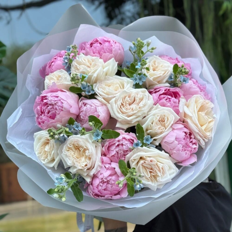 DEUX ANGES | ПИОНЫ - НЕЗАБУДКА - РОЗЫ