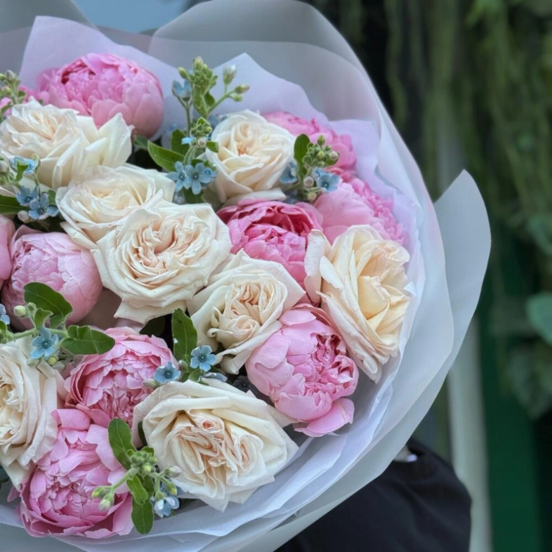 DEUX ANGES | ПИОНЫ - НЕЗАБУДКА - РОЗЫ