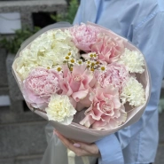 FLAMINGO BOUQUET | гортензия - пионы - розы - ромашка 2