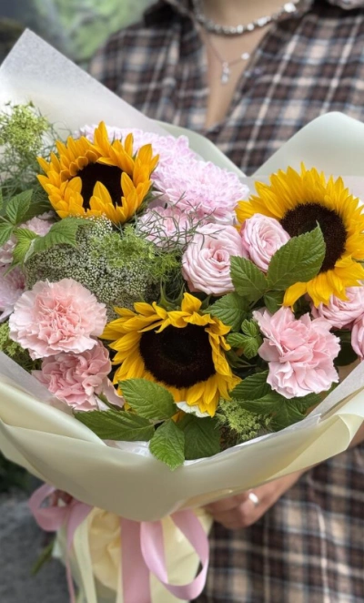 Букет с подсолнухами N2