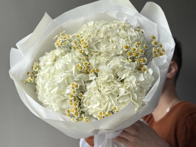 «Летнее небо» с ромашками и гортензиями