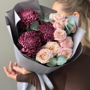 Кустовые розы и хризантемы бигуди 1