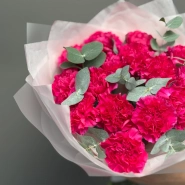 Диантусы яркие сортовые с эвкалиптом  4