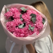 Сортовые диантусы холодно розовые с эвкалиптом  1