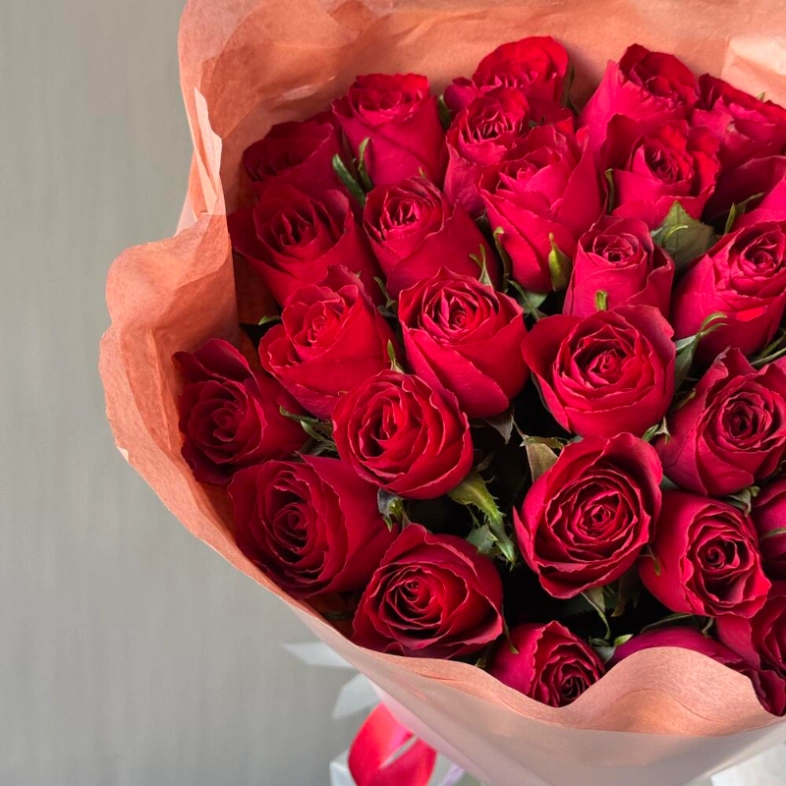 Красные розы 31шт (кенийские)