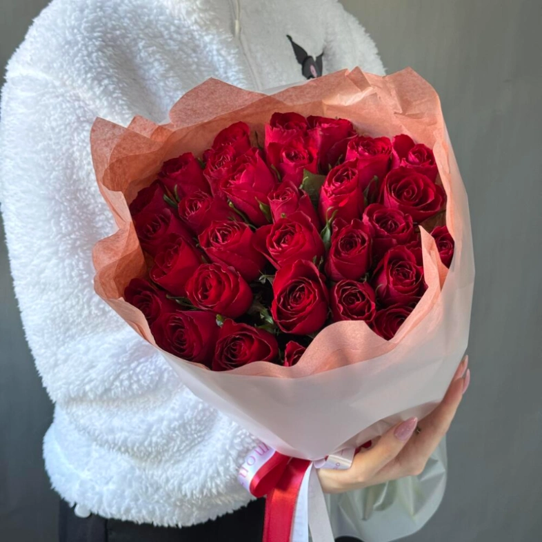 Красные розы 31шт (кенийские)