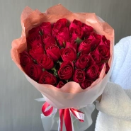 Красные розы 31шт (кенийские) 0