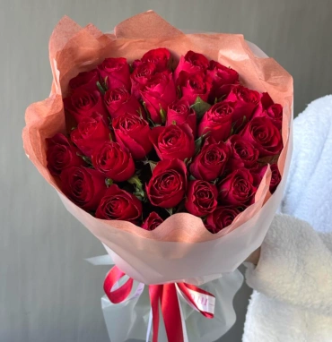 Красные розы 31шт (кенийские)
