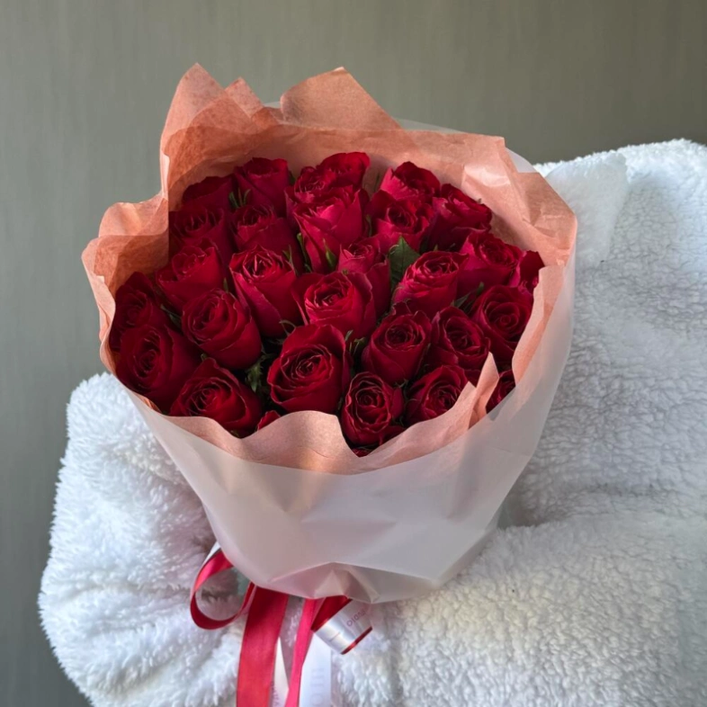 Красные розы 31шт (кенийские)