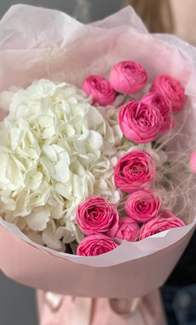 Букет «Клубничное мороженое»