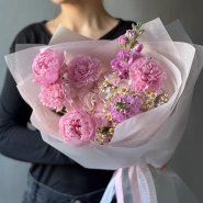 Букет «Летняя романтика» с пионами 1