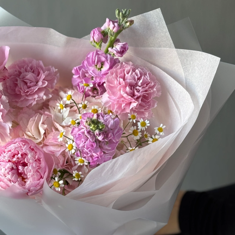 Букет «Летняя романтика» с пионами