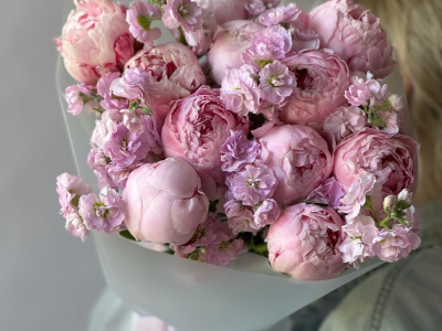 Пионы и ароматная маттиола