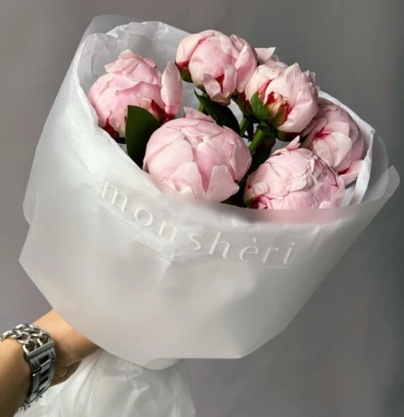 Моно букет пионы Сара Бернар 7