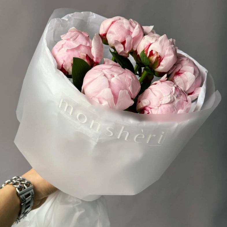 Моно букет пионы Сара Бернар 7