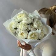 Монобукет Белые Пионы 2