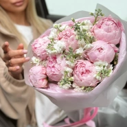 Пионы Сара и маттиола  0