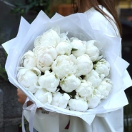 Букет &laquo;Пиономания 2.0&raquo; | белый пион 25 3