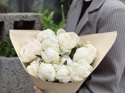 Белоснежные пионы 11