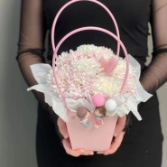 Цветы в коробке «Влюбленная парочка» 0