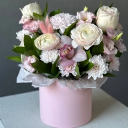 Коробка с цветами из стойкого состава 4