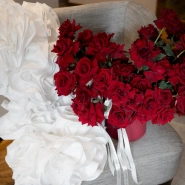 Коробка красных францу́зских роз 51 0