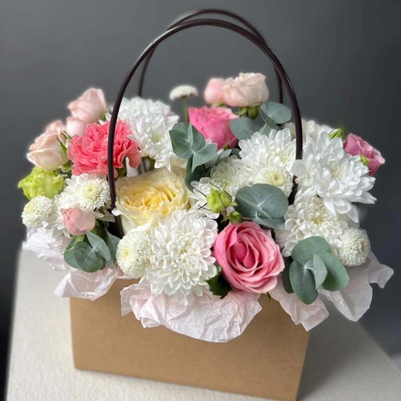 Сумочка с цветам «Цветочный микс»