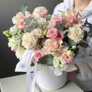 Цветы в коробке «Ваше милейшество» 2