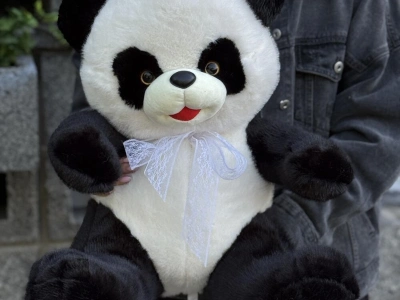 Мишка Панда вегетарианец - любит бамбуковые листья